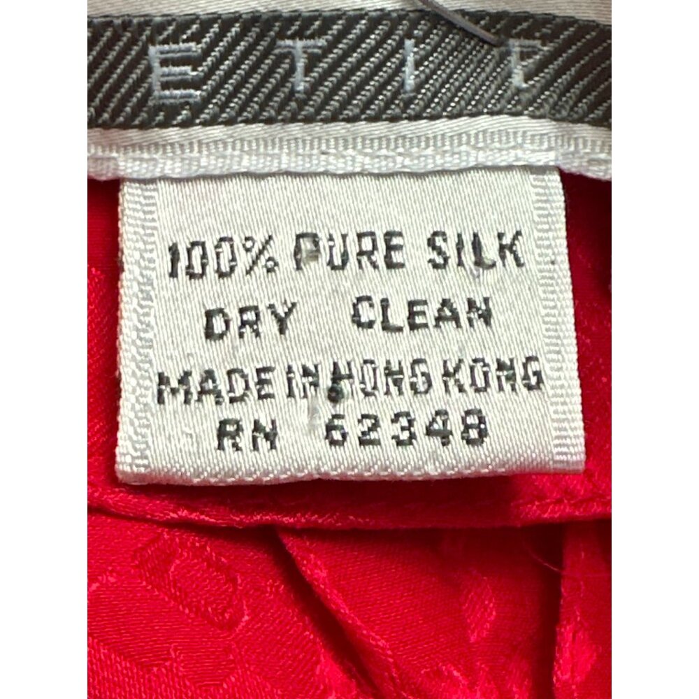 Argenti Petites Apple Red Button Snaps All Silk Vintage Blouse Size 10P - Picture 7 of 7